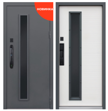 Trento с окном (терморазрыв 3к) (биометрический замок Smart lock DZ 888)