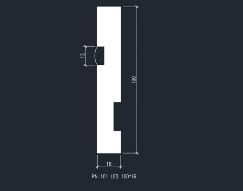 PN 101 LED (100*16*2000 мм)