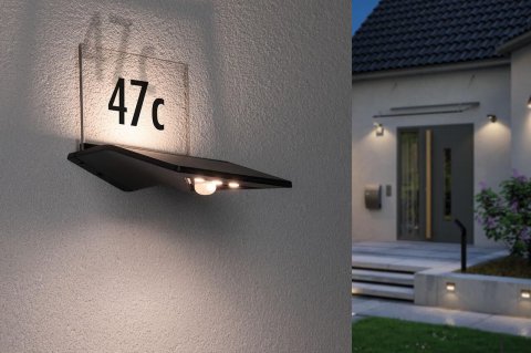 Светильник на солнечных батареях Paulmann Outd Solar Hausnr-Leuchte Yoko 94243