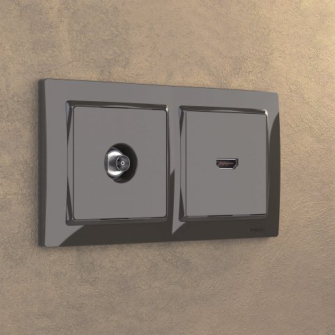 Рамка на 2 поста Werkel Snabb basic серо-коричневый W0022007 4690389161377