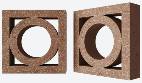 Декоративный бетонный блок OL07 полированный