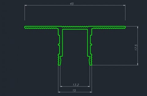 Декоративный стеновой профиль Pro Design 534 Не анодированный