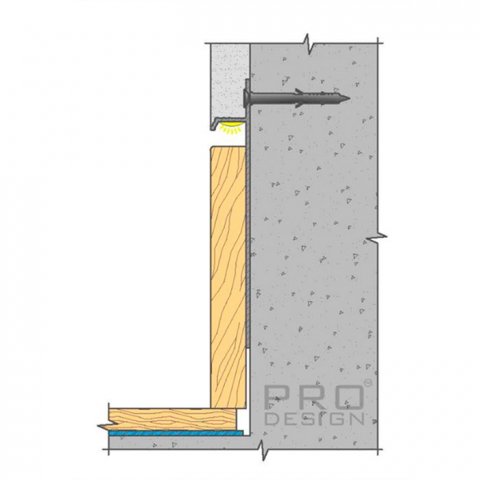 Плинтус скрытого монтажа Pro Design 323 Белый Муар