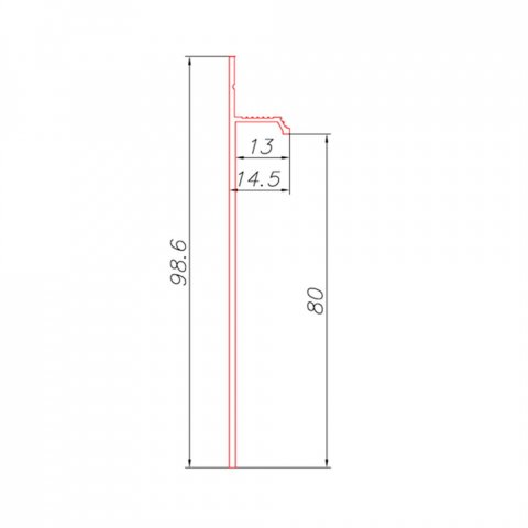 Плинтус скрытого монтажа Pro Design 323 (анод. алюминий)