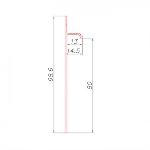 Плинтус скрытого монтажа Pro Design 323 (не анод. алюминий)