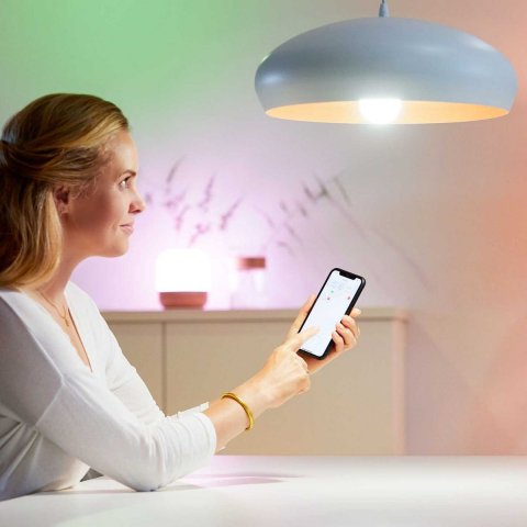 Лампа светодиодная диммируемая WiZ E27 11W RGB+CCT матовая Wi-Fi BLE 75WG95E27922-65RGB1PF/6 929002383902