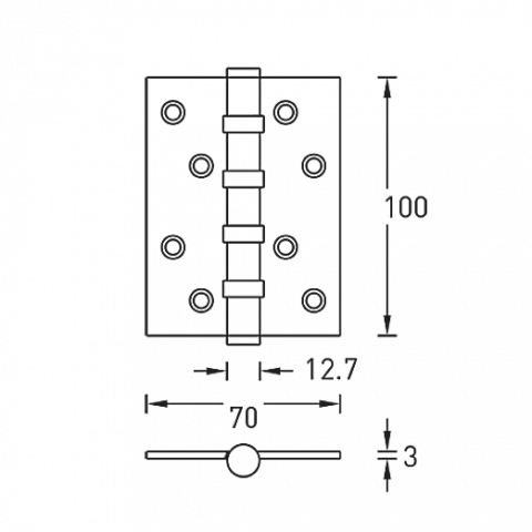 SILLUR A010-C 100X70X3-4BB P.CHROME
