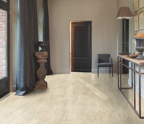Клеевой виниловый пол Quick-Step Ambient Glue Plus AMGP40046 Травертин крем