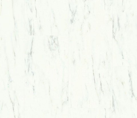 Замковый виниловый пол Quick-Step Ambient Click AMCL40136 Мрамор каррарский белый