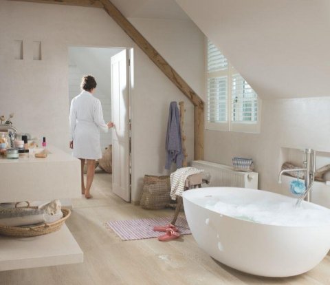 Замковый виниловый пол Quick-Step Alpha Vinyl Medium Planks AVMP40080 Дуб морской бежевый