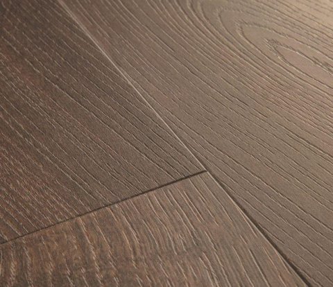 Замковый виниловый пол Quick-Step Alpha Vinyl Medium Planks AVMP40199 Дуб осенний шоколадный