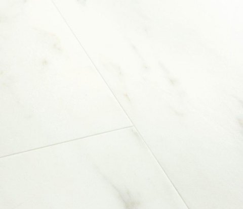 Замковый виниловый пол Quick-Step Alpha Vinyl Tiles AVST40136 Мрамор каррарский белый