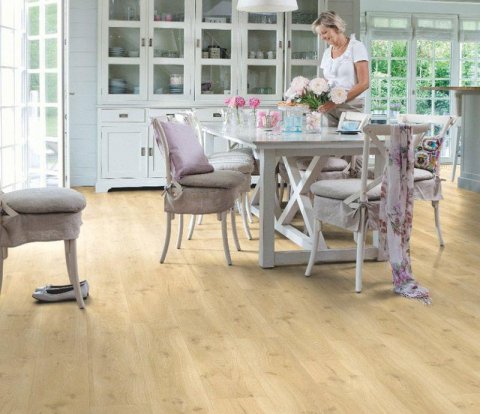 Замковый виниловый пол Quick-Step Balance Click PLUS BACP40018 Дуб бежевый