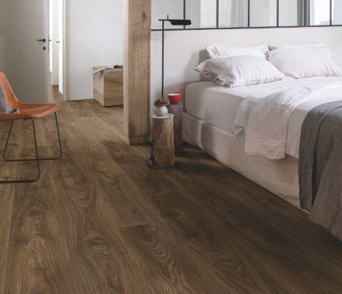 Замковый виниловый пол Quick-Step Balance Click PLUS BACP40027 Дуб Коттедж темно-коричневый