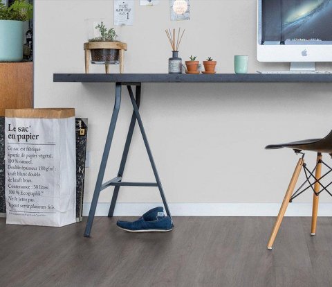 Замковый виниловый пол Quick-Step Balance Click BACL40060 Дуб шёлковый тёмно-серый