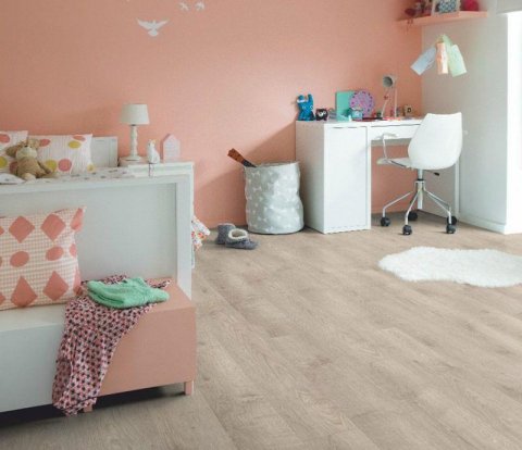 Замковый виниловый пол Quick-Step Balance Click BACL40133 Жемчужный серо-коричневый дуб