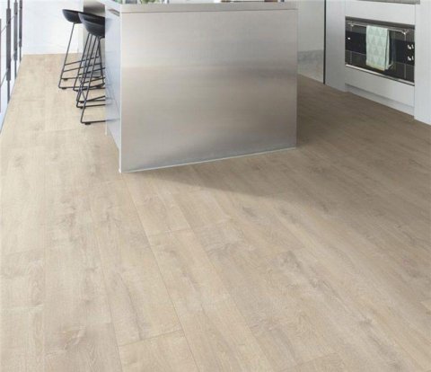 Замковый виниловый пол Quick-Step Balance Click BACL40158 Дуб бархатный бежевый