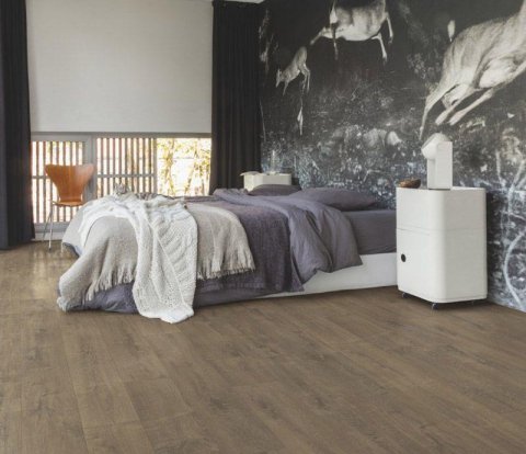 Замковый виниловый пол Quick-Step Balance Click BACL40160 Дуб бархатный коричневый