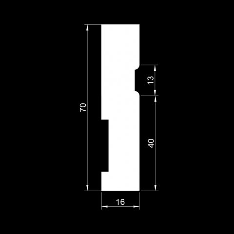 ПЛИНТУС PN 021 (70*16*2000 мм)