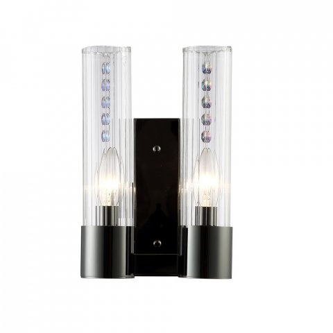 Бра Crystal Lux OTONO AP2 BLACK CHROMIUM/TRANSPARENTE