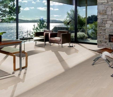 Однополосная паркетная доска Kahrs Life Coconut Cream (150×1810 мм)