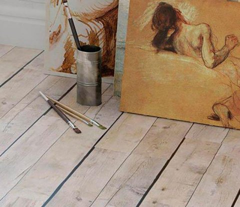 Замковое напольное пробковое покрытие Corkstyle Wood Oak Dupel Planke