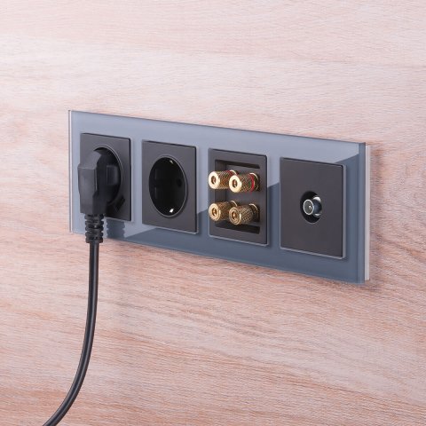 ТВ-розетка Werkel оконечная черный матовый W1183008 4690389157028