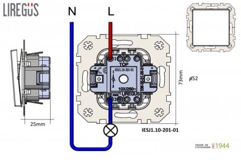 Кнопка звонка Liregus Epsilon антрацит 28-110