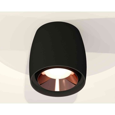 Комплект накладного светильника Ambrella light Techno Spot XS1142005 SBK/PPG черный песок/золото розовое полированное (C1142, N7035)