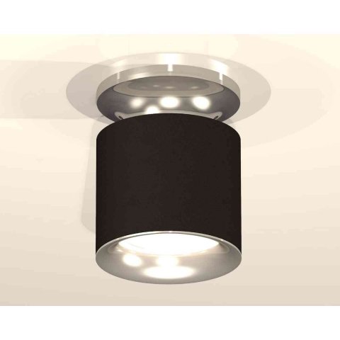 Комплект накладного светильника Ambrella light Techno Spot XS7402083 SBK/PSL черный песок/серебро полированное (N7927, C7402, N7012)