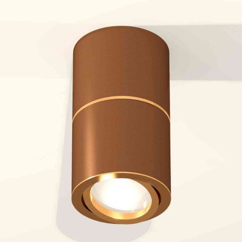 Комплект накладного светильника Ambrella light Techno Spot XS7404060 SCF/PYG кофе песок/золото желтое полированное (C7404, A2072, C7404, N7004)
