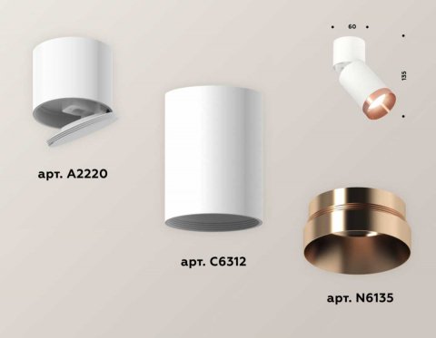 Комплект спота Ambrella light Techno Spot XM (A2220, C6312, N6135) XM6312045