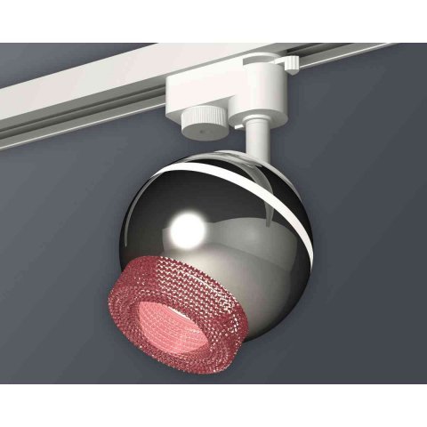 Комплект трекового светильника Ambrella light Track System XT1104003 PSL/PI серебро полированное/розовый (A2520, C1104, N7193)