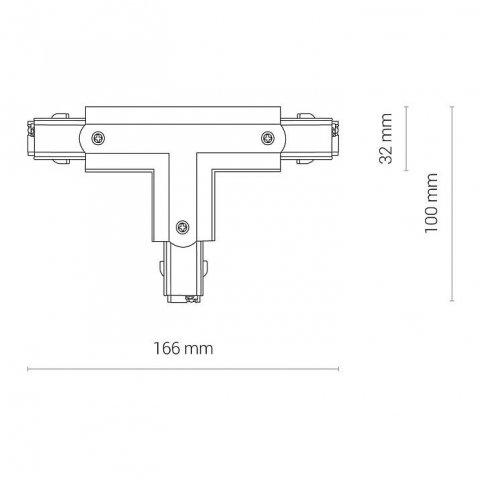 Коннектор T-образный левый 2 Nowodvorski Ctls Power 8236