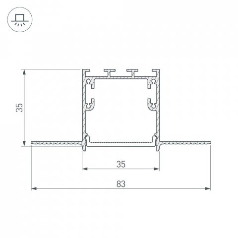 Коннектор X-образный Arlight SL-Linia32-Fantom 030099