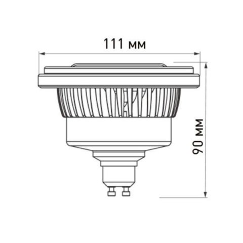 Лампа светодиодная диммируемая Arlight GU10 12W 4000K прозрачная AR111-Fort-GU10-12W-Dim Day4000 026879