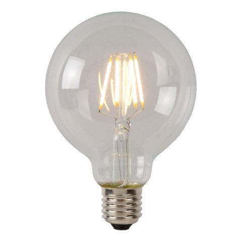 Лампа светодиодная диммируемая Lucide E27 5W 2700K прозрачная 49016/05/60