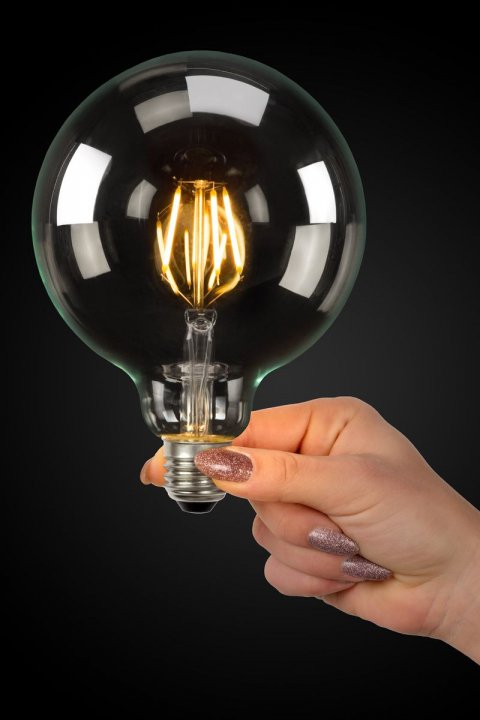 Лампа светодиодная диммируемая Lucide E27 5W 2700K прозрачная 49017/05/60