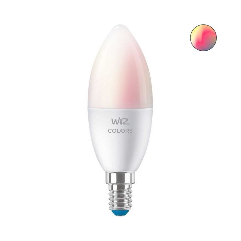 Лампа светодиодная диммируемая WiZ E14 4,9W RGB+CCT матовая Wi-Fi BLE 40WC37E14922-65RGB1PF/6 929002448802