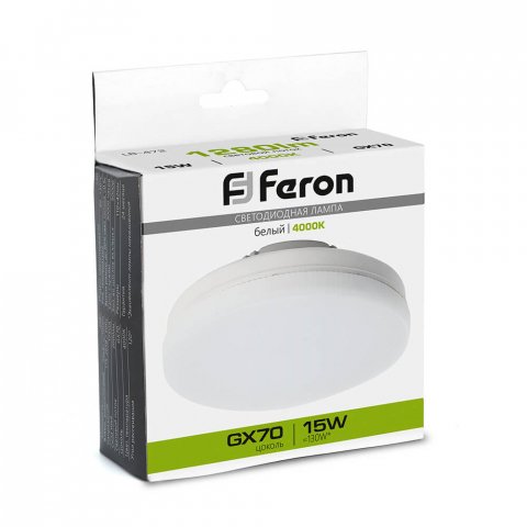 Лампа светодиодная Feron LB-472 GX70 15W 4000K 48304