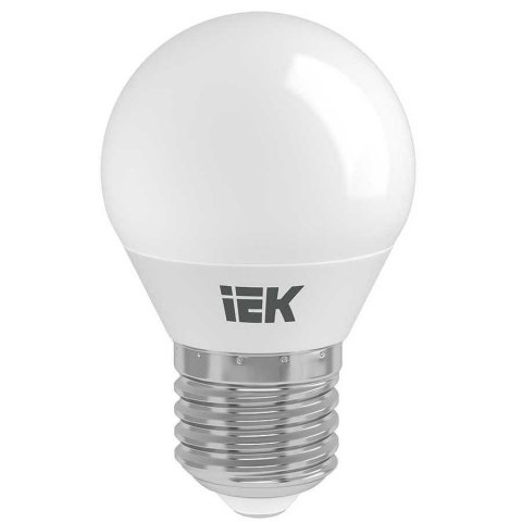 Лампа светодиодная IEK E27 7W 4000K матовая LLE-G45-7-230-40-E27