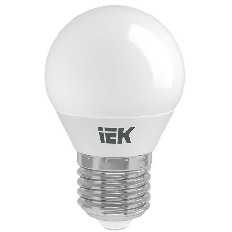 Лампа светодиодная IEK E27 9W 4000K матовая LLE-G45-9-230-40-E27