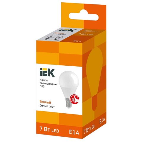 Лампа светодиодная IEK G4 7W 3000K матовая LLE-G45-7-230-30-E14