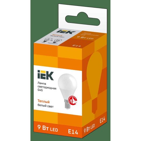 Лампа светодиодная IEK G4 9W 3000K матовая LLE-G45-9-230-30-E14