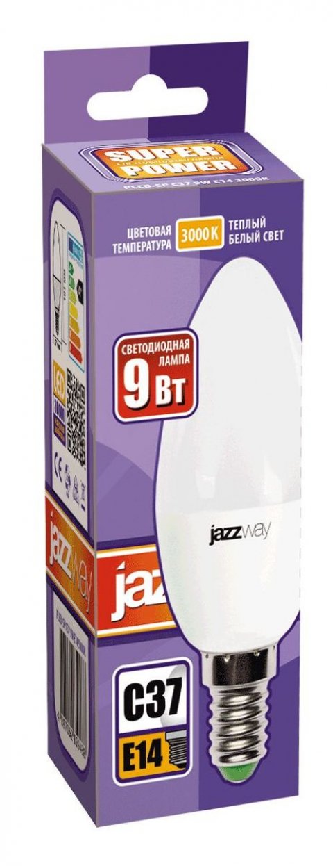 Лампа светодиодная Jazzway E14 9W 3000K матовая 2859457A