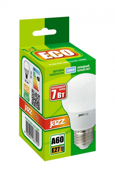 Лампа светодиодная Jazzway E27 7W 5000K матовая 1033192