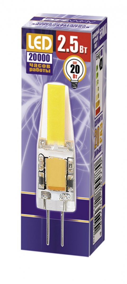 Лампа светодиодная Jazzway G4 2,5W 5500K прозрачная 2855770