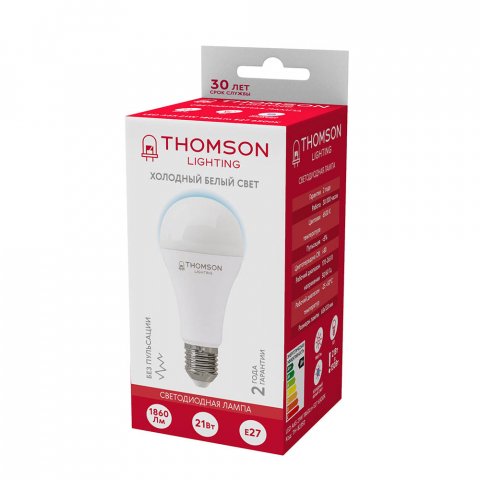 Лампа светодиодная Thomson E27 21W 6500K груша матовая TH-B2350