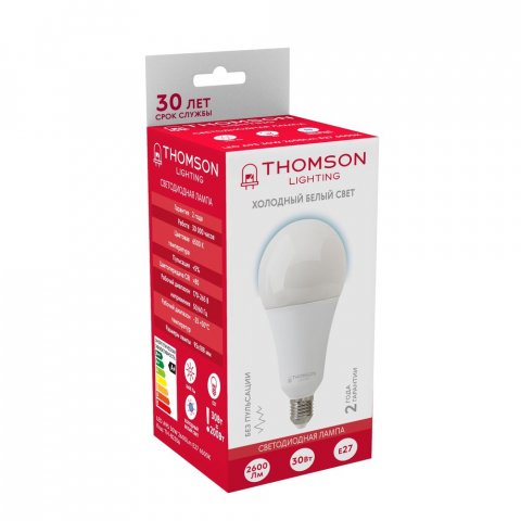 Лампа светодиодная Thomson E27 30W 6500K груша матовая TH-B2356
