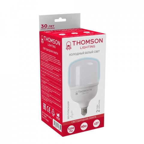 Лампа светодиодная Thomson E27 40W 6500K матовая TH-B2365